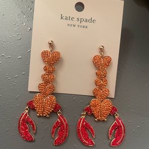 NWT KATE SPADE • Love Lobster Statement Earrings